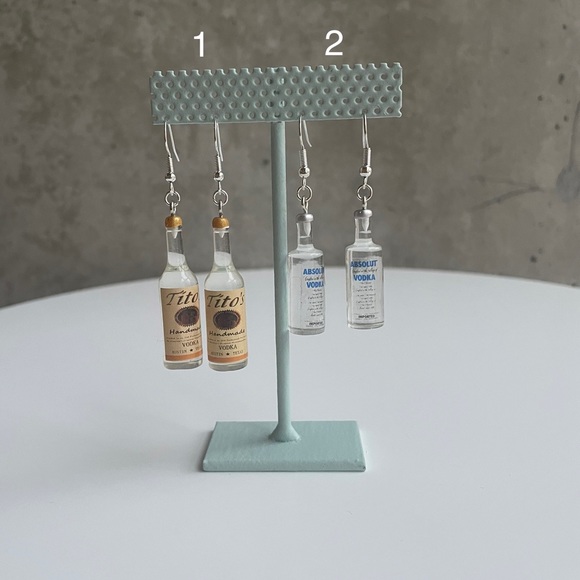 Vodka Dangle Earrings - Picture 2 of 2